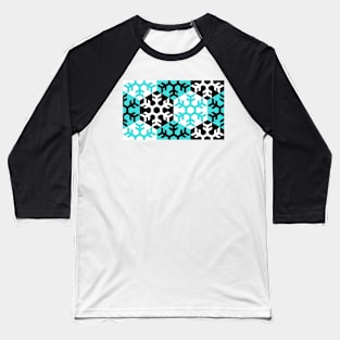 Hexagon Snowflake Pattern Baseball T-Shirt